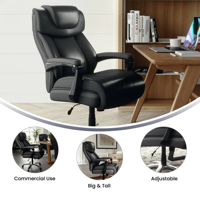 Big & Tall LeatherSoft Executive Swivel Ergonomic Office Chair