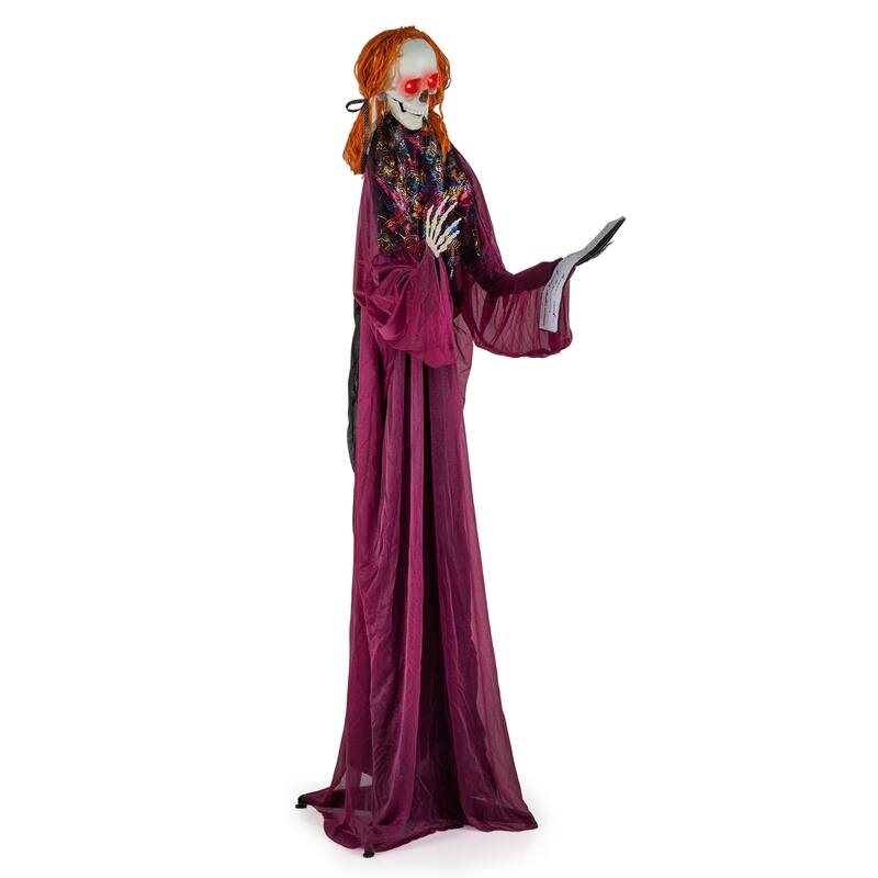 Purple Metal Fabric Animated Halloween Prop with Sound and Motion
