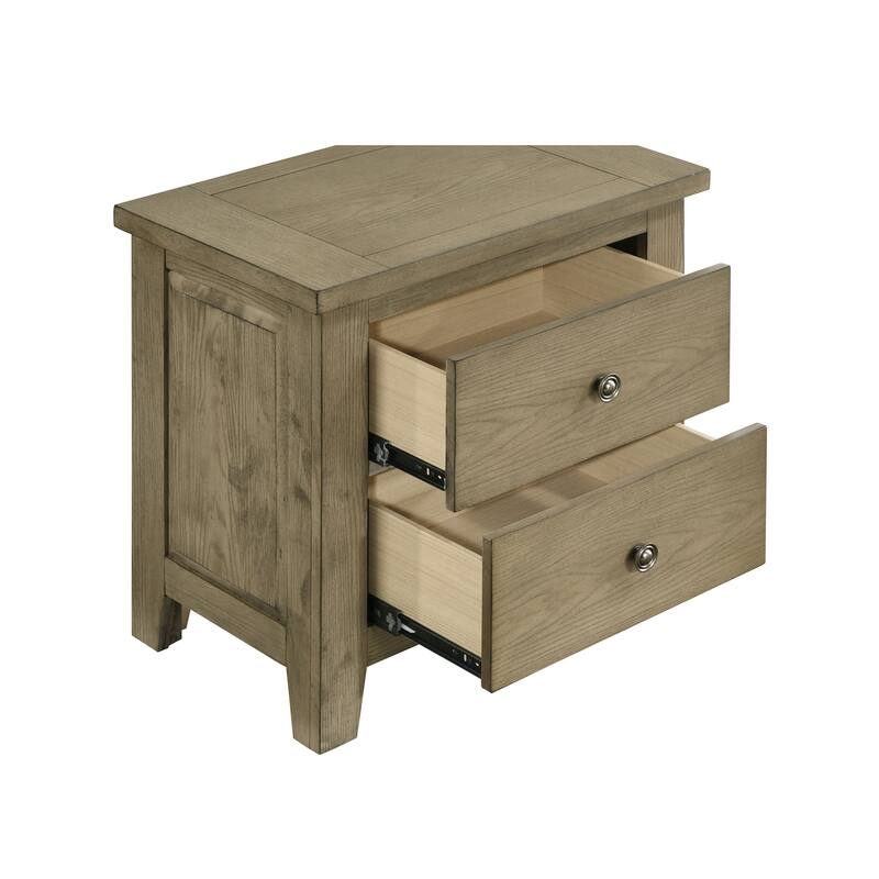 Fully assembled 2-drawer Nightstand