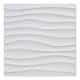 Art3d 3D Wall Panels PVC Wave Design V (32 Sq.Ft) - White