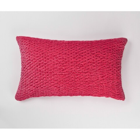 Tressie Hot Pink Cotton Large Bolster Pillow - Hot Pink