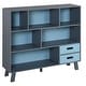 preview thumbnail 8 of 19, HOMCOM 3-Tier Child Bookcase Open Shelves Cabinet Floor Standing Home Office Storage Furniture Shelvin with Drawers Blue