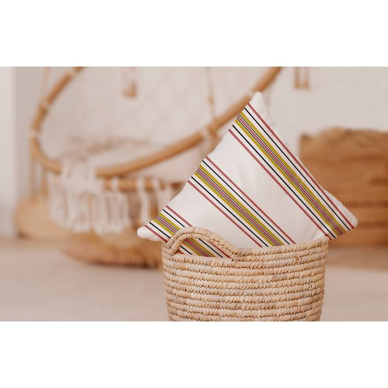 Smart Stripes Indoor/Outdoor Throw Pillow