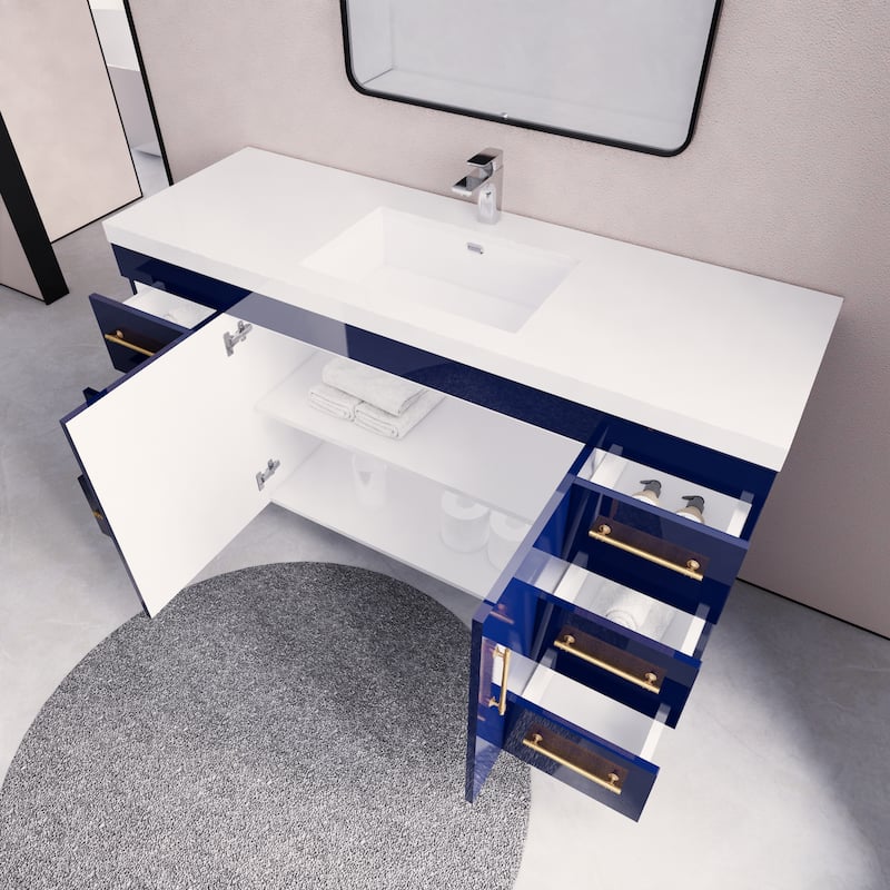 Eliza 60'' Freestanding Vanity with Single Sink