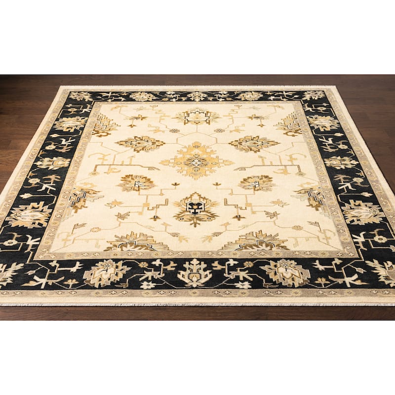 Hand-Knotted Chirstie Floral New Zealand Wool Area Rug - 12' x 15'