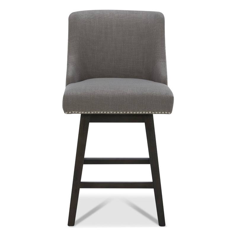 Spruce & Spring Olive Upholstered Counter Height Swivel Barstools-Single