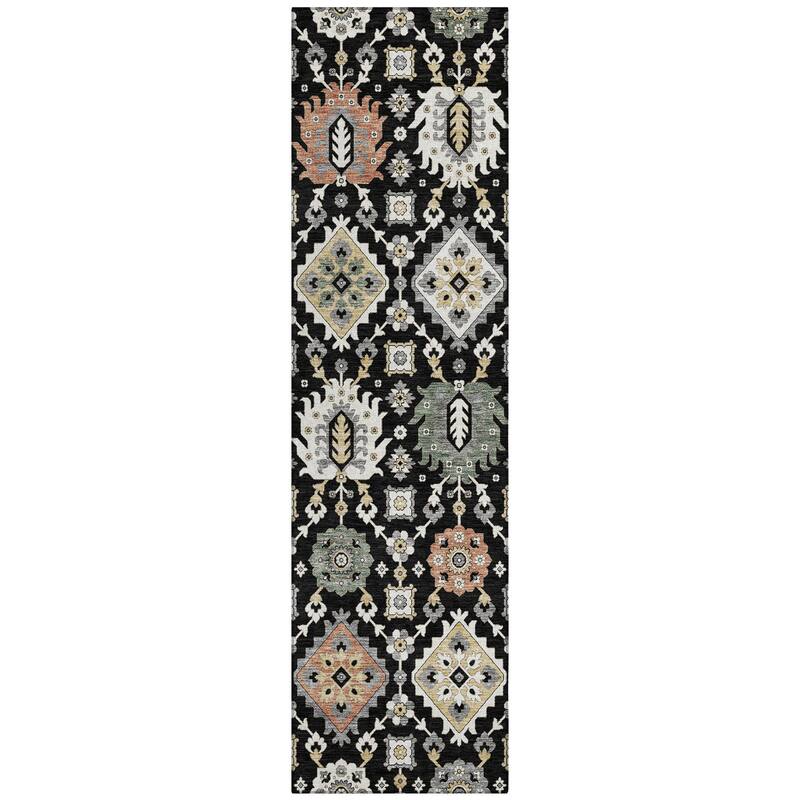 Machine Washable Indoor/Outdoor Boho Global Chantille Rug