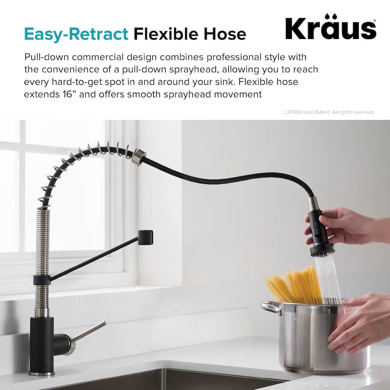 Kraus 3-in-1 Set Undermount Kitchen Sink, Pulldown Faucet, Dispenser
