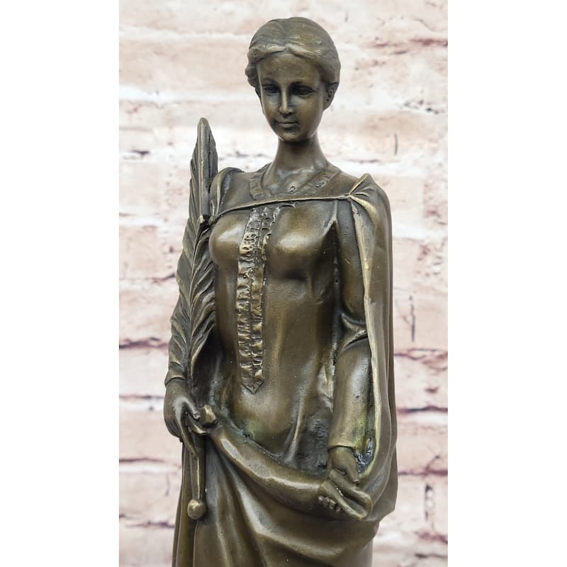 100 Percent Solid Bronze Fortuna Roman Of Fortune Statue Hot Cast Signed Artwork Decor