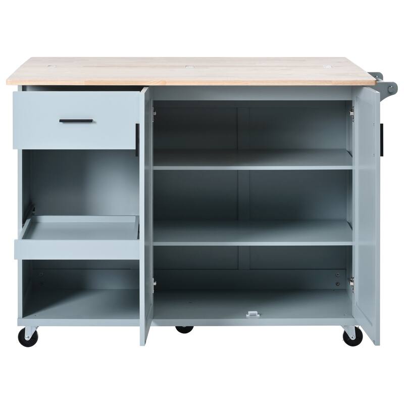 MDF Kitchen Cart with Towel Rack and Spice Rack and Drawer