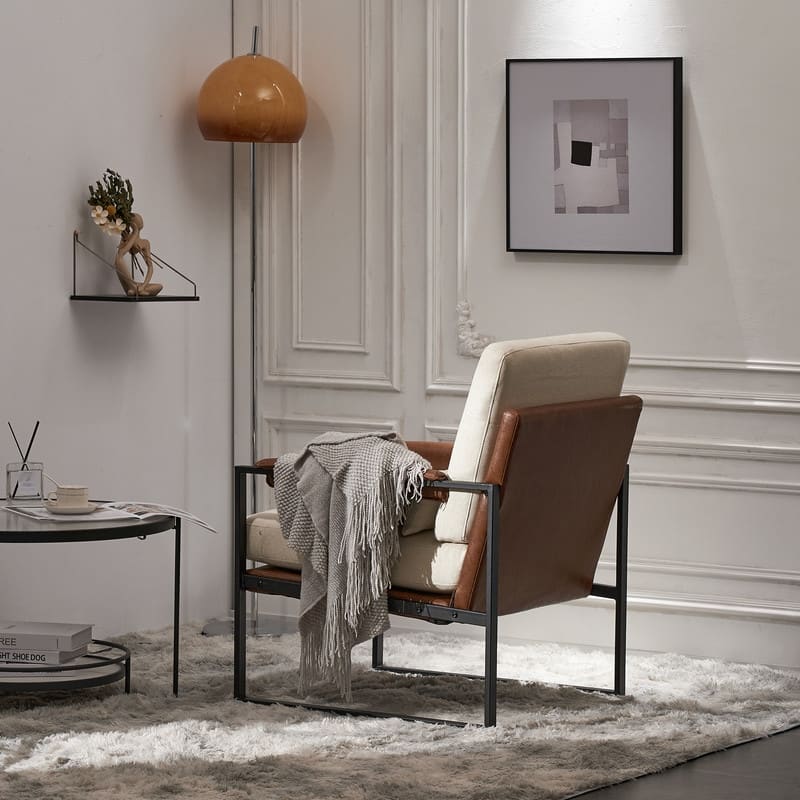Modern Single Iron Frame Leisure Chair