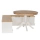 preview thumbnail 3 of 10, Josie Two Tone Backless Corner Nook Set Natural