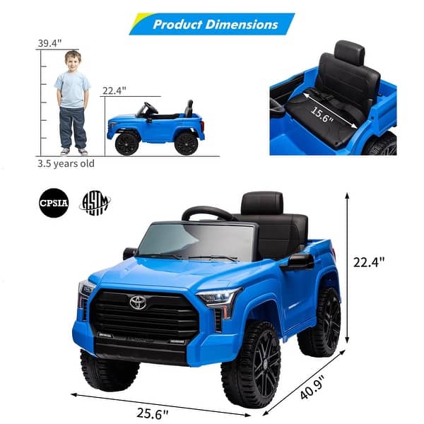 dimension image slide 2 of 6, 12V Ride on Car for Kids