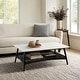preview thumbnail 1 of 18, Madison Park Parker Mid-century Coffee Table with Storage Shelf Off-White/Black