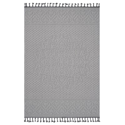 LOOM & LUXE Collection White/Ivory/Medallion Indoor/Outdoor Area Rug