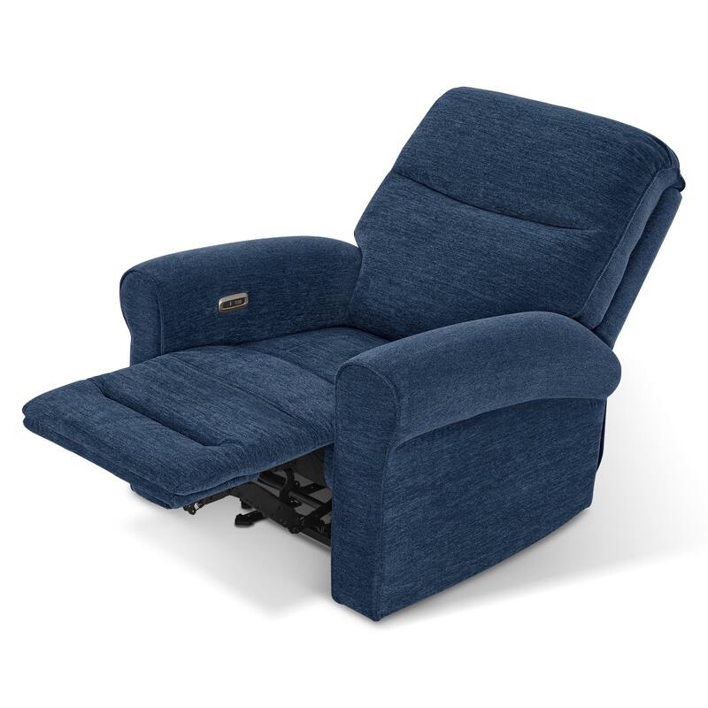MCombo Power Wall Hugger Recliner Chair for Small Space RV , USB & USB-C Charging Ports, Modern Roll Arm Recliner, Fabric PR630