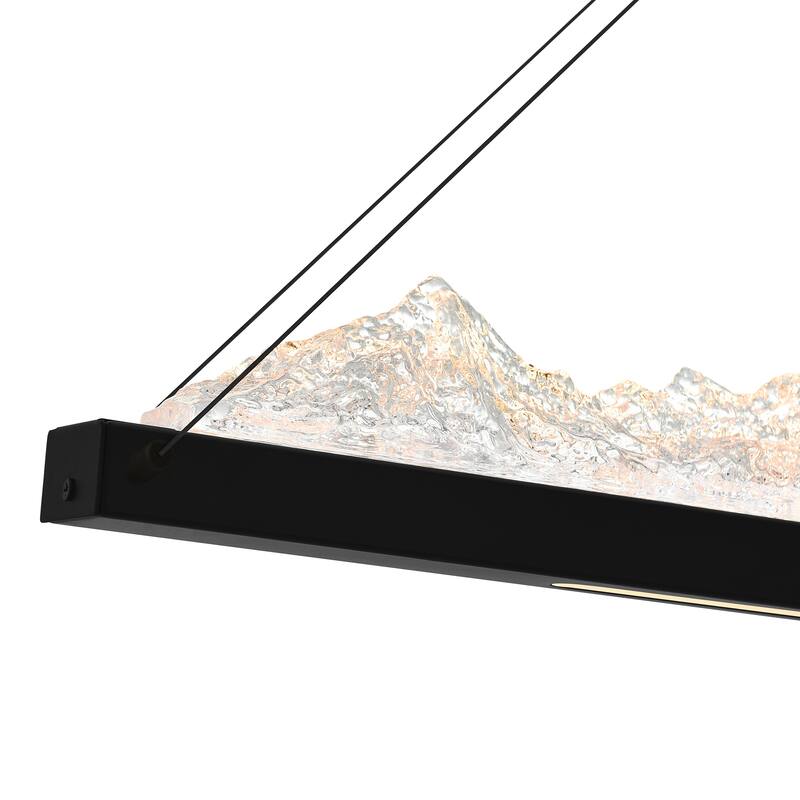 Himalayas Integrated LED Black Chandelier