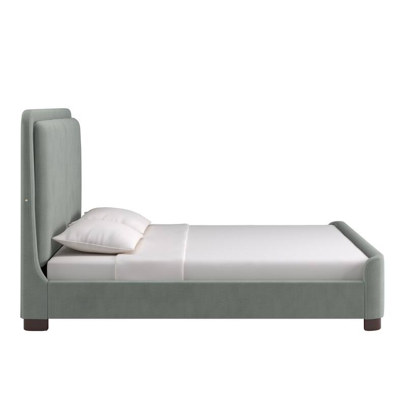 Noe Fabric Upholstered LED Platform Bed by iNSPIRE Q Modern