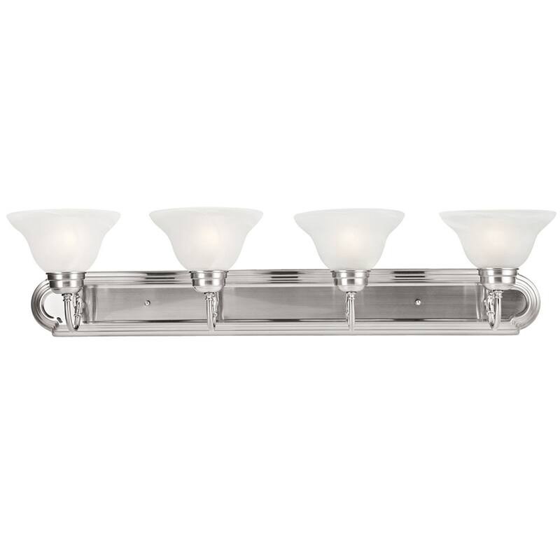 Millbridge Traditional 4-Light Indoor Dimmable Bathroom Vanity Light - Satin Nickel