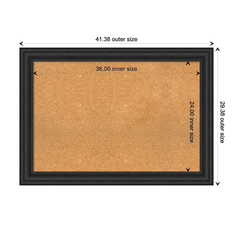 Shipwreck Black Framed Cork Bulletin Memo Board
