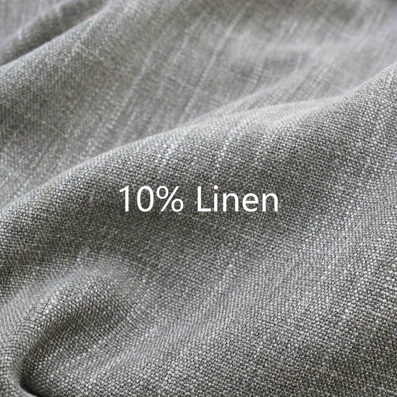 Modern Linen-Blend Parsons Dining Chairs with Solid Wood Legs