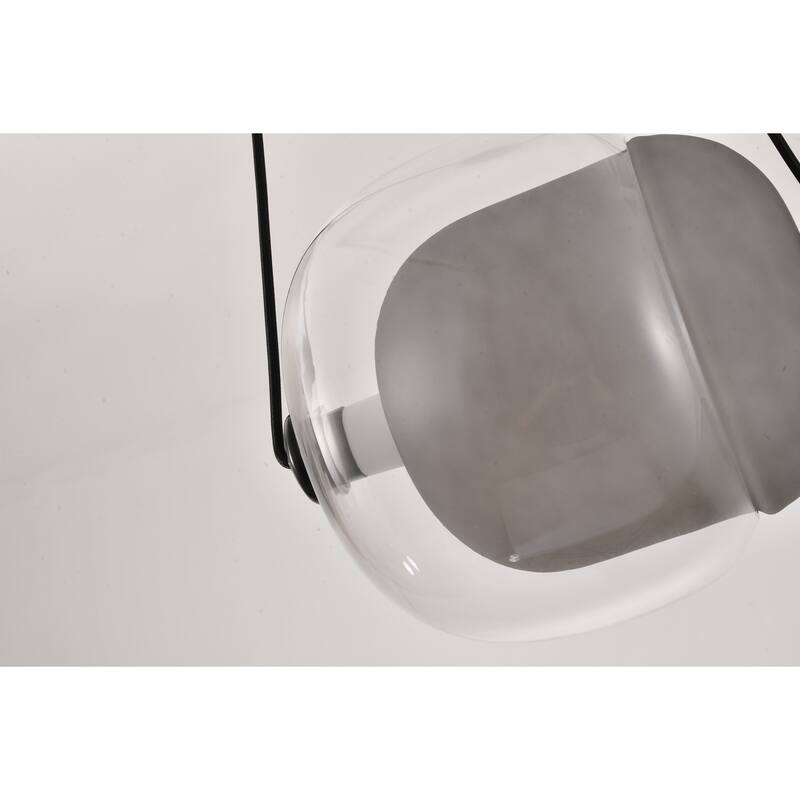 Pendant Light - Crystal Embellished Hanging Ceiling Fixture - Metal Shade - 9.5