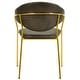 preview thumbnail 24 of 61, Set of 2 Bella Modern Leather or Velvet Upholstered Dining Chair with Gold Stainless Steel Legs for Home Office Kitchen