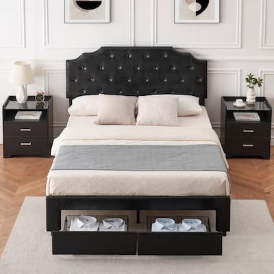 Upholstered Leather Bed Frame