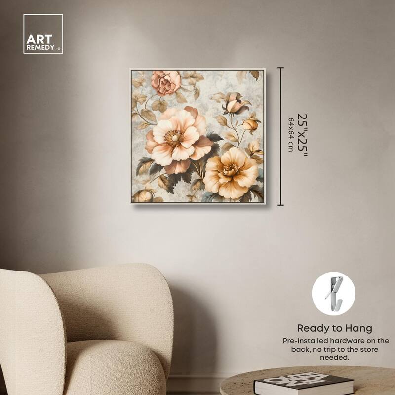 Retro Rose II Canvas by Art Remedy