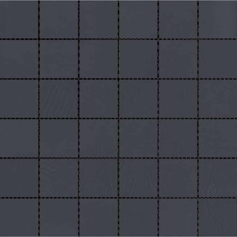 Emser Tile Council - 12" x 12" Square Mosaic Floor and Wall Tile - - Black