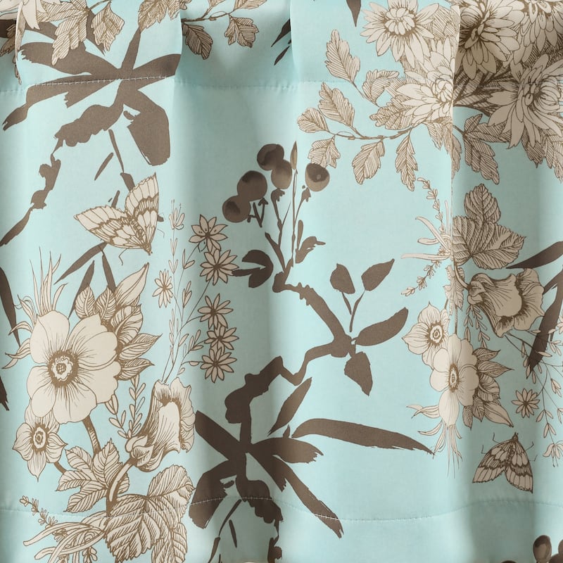 Lush Decor Botanical Garden Light Filtering Window Curtain Valance - 18" x 52"