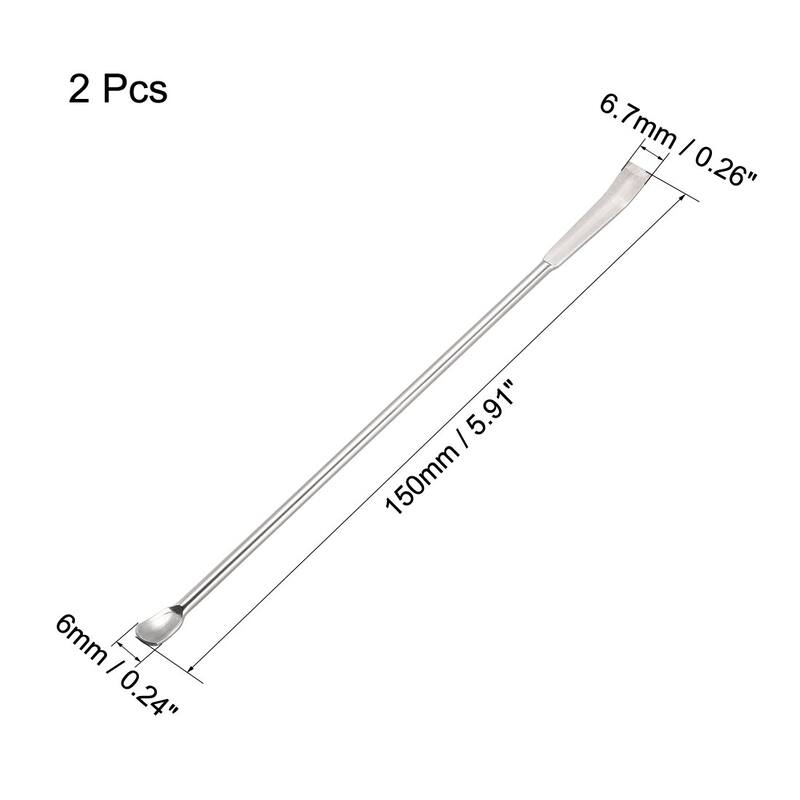 2 Micro Sampling Reagent Spoon 2 in 1 Stainless Steel Mixing Spatula - 150mm