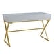 preview thumbnail 27 of 28, Silver Orchid Lerch Two-Drawer Campaign Desk