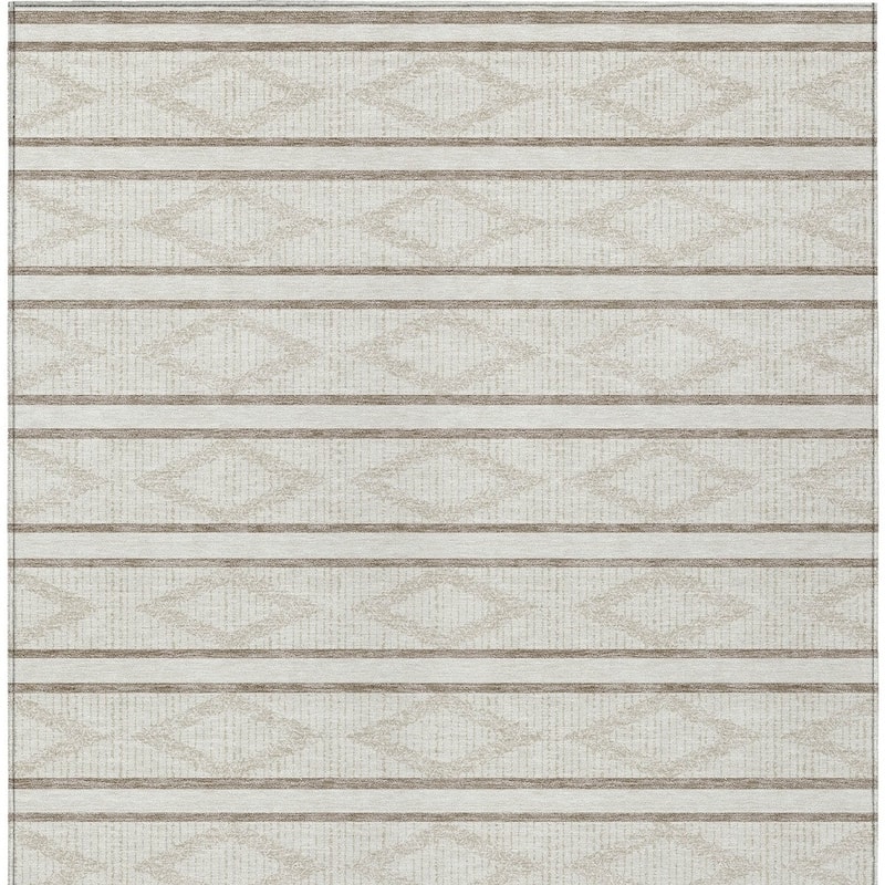 HomeRoots Geometric Transitional Rectangle Outdoor Rug