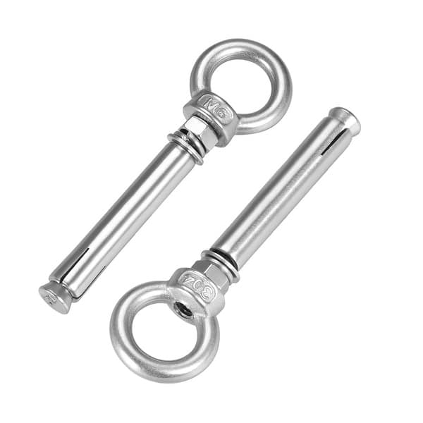 Shop M6 X 70 Expansion Eyebolt Eye Nut Screw With Ring Anchor Raw Bolts 2 Pcs Overstock 27582503