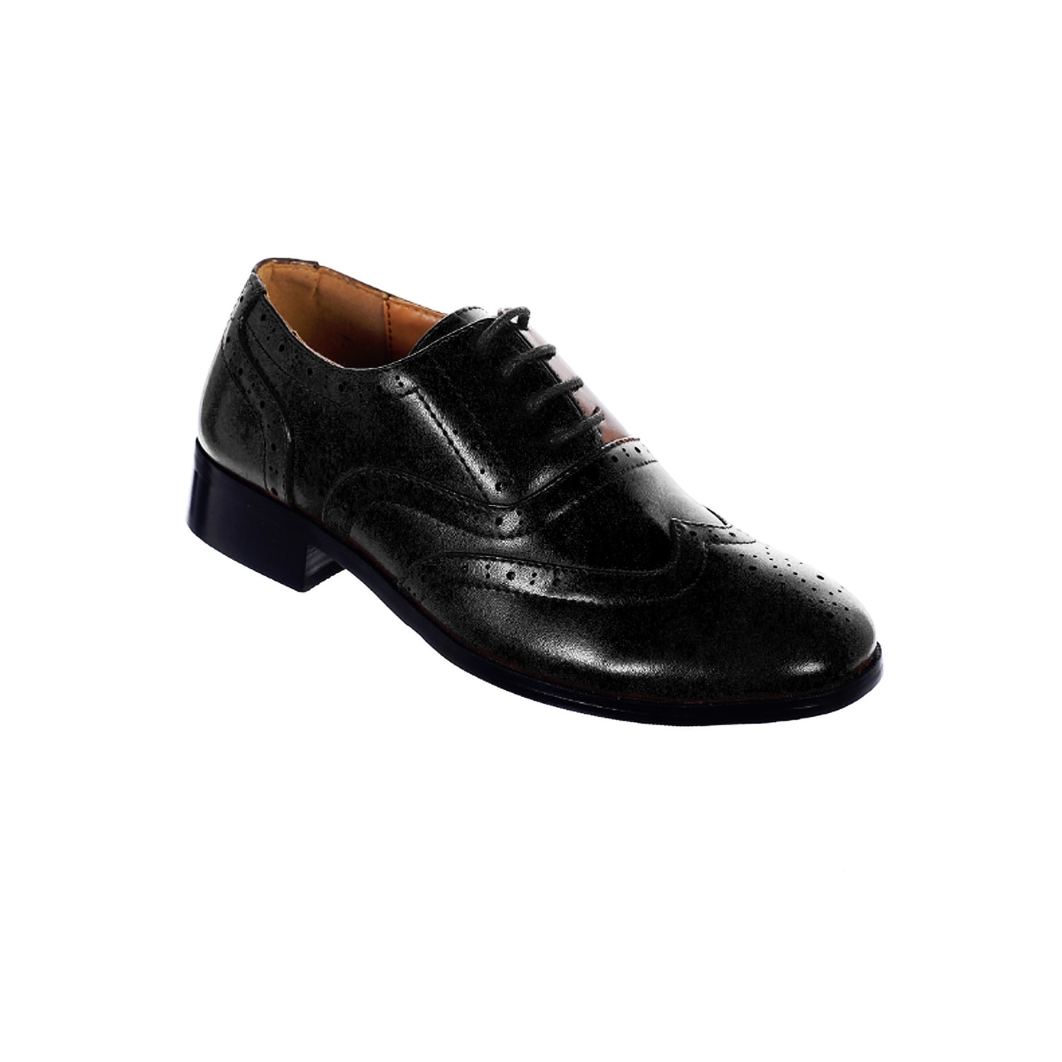 boys black lace up shoes