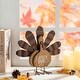 preview thumbnail 9 of 53, Glitzhome Thanksgiving Wooden Turkey Table Decor Wall Hanging Signs