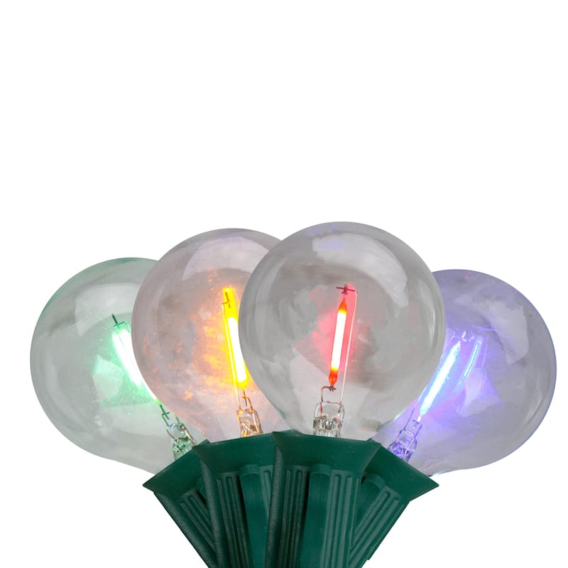 LED G50 Globe Christmas String Lights - Multi Color - 10" Green Wire - 10ct
