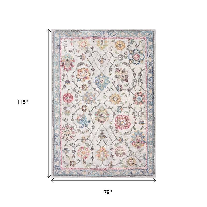 HomeRoots Medallion Modern Rectangle Area Rug - 7' X 10'