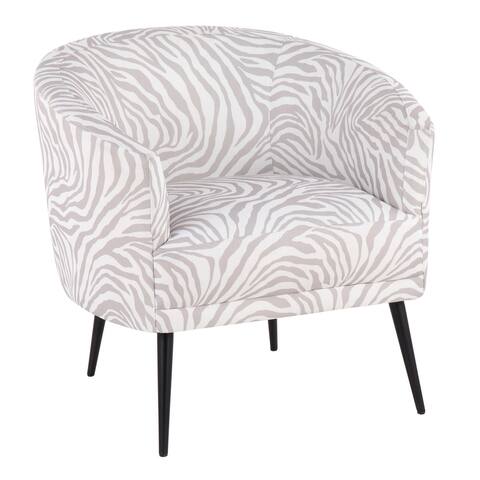 Silver Orchid Randolf Zebra Print Accent Chair