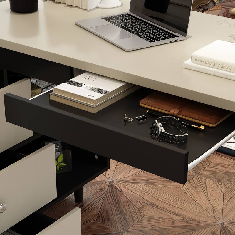 Office Desk 55.1"Large Executive Desk Computer Desk Simple Workstation