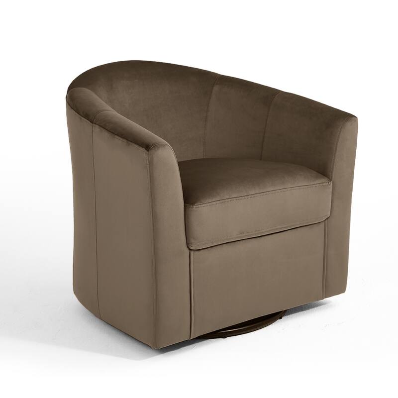 Modern 29"W Upholstered Swivel Barrel Chair for Living Room
