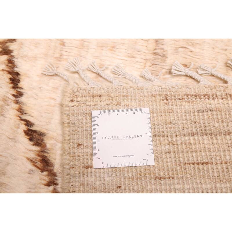 ECARPETGALLERY Hand-knotted Pak Finest Marrakesh Beige Wool Rug - 9'1 x 11'10