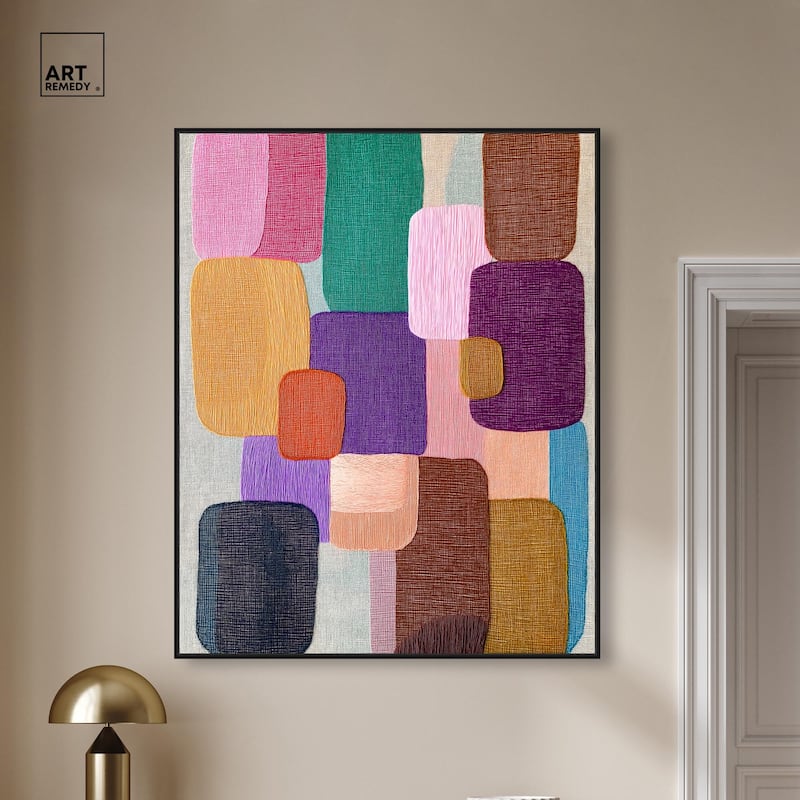 Color Block Cadence I Canvas by Art Remedy