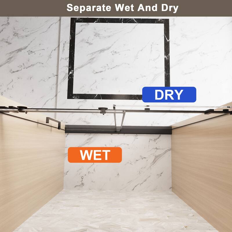 GDFStudio - Everett Frameless Single-Sliding Shower Door