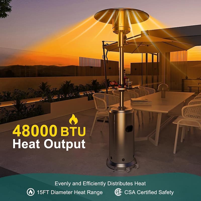 Portable Propane Heater, with Patio Cover