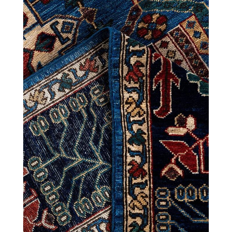 Serapi One-of-a-Kind Hand-Knotted Area Rug - Light Blue, 8' 0" x 9' 9" - 8' 0" x 9' 9"
