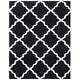 preview thumbnail 133 of 162, SAFAVIEH Dallas Shag Giusy Trellis 1.5-inch Thick Rug 6' x 9' - Black/Ivory - Rectangle
