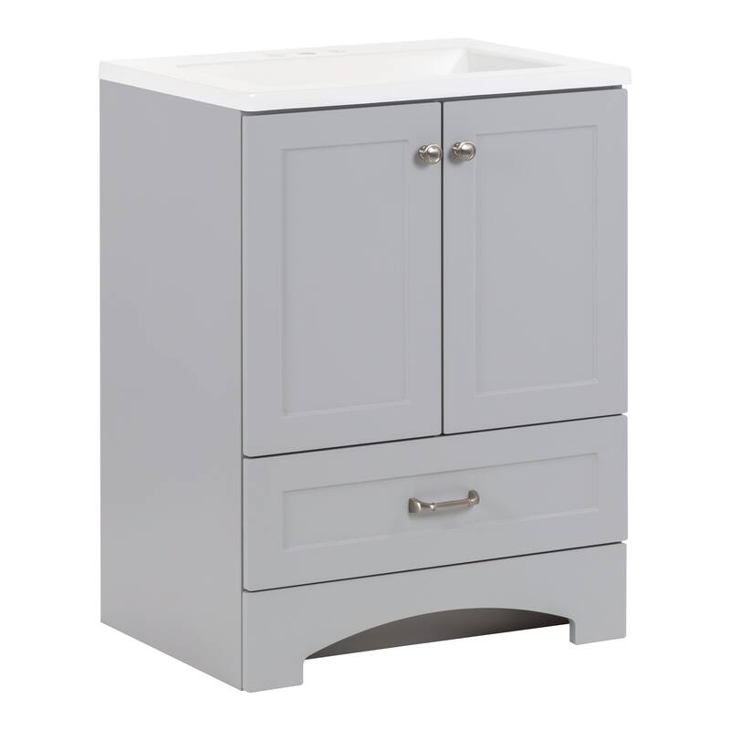 Spring Mill Cabinets Emlyn 24.5" Bathroom Vanity With Drawer and White Sink Top