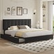 preview thumbnail 72 of 123, Javlergo Bed Frame with Storage Drawers Upholstered Platform Bed Frame with Adjustable Headboard